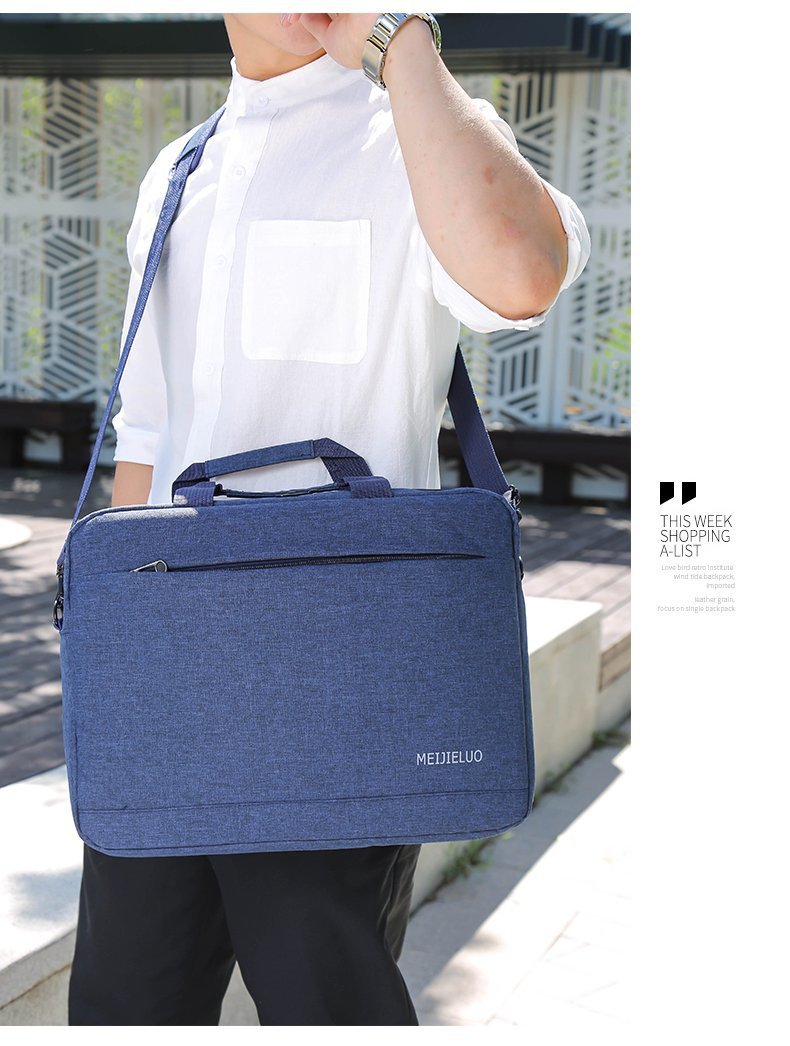 Computer Hand-Carrying Shoulder Bag Briefcase Men's and Women's Business Notebook Handbag 15.6-Inch Computer Bag