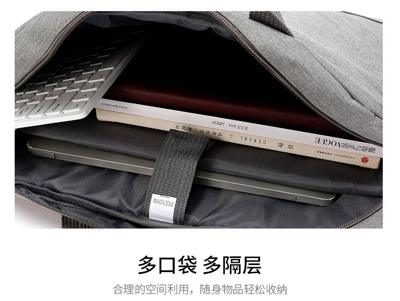 Computer Hand-Carrying Shoulder Bag Briefcase Men's and Women's Business Notebook Handbag 15.6-Inch Computer Bag