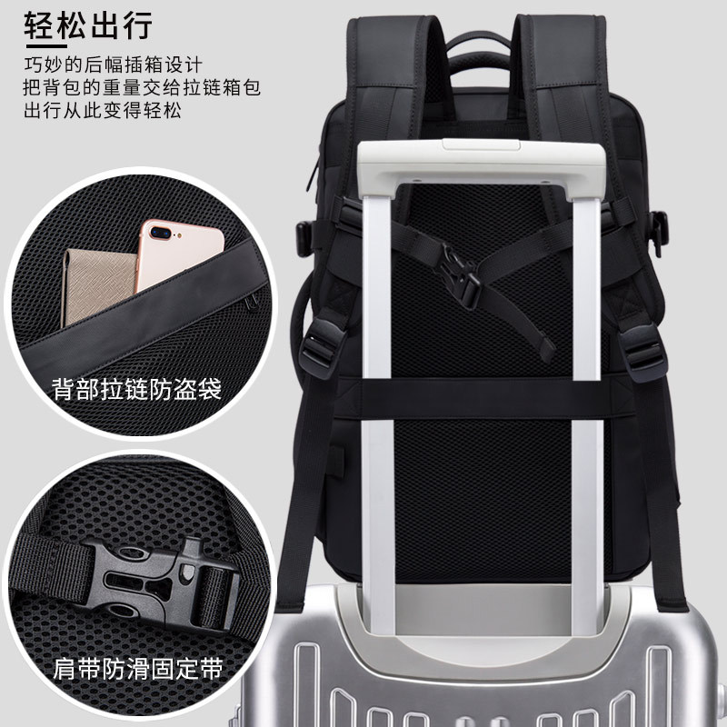 Bange New Cross-Border Business Backpack Men&#039;s Travel Bag Waterproof Backpack Large Capacity Scalable Computer Backpack