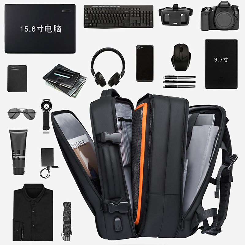 Bange New Cross-Border Business Backpack Men&#039;s Travel Bag Waterproof Backpack Large Capacity Scalable Computer Backpack