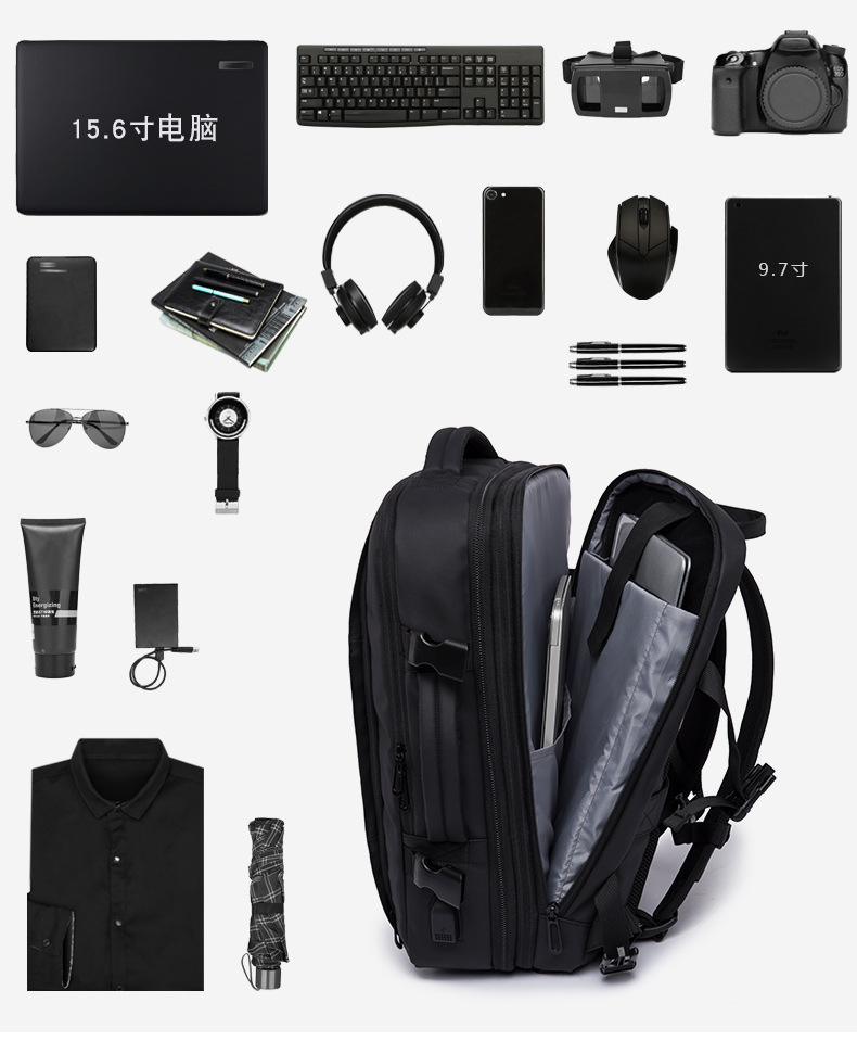 Bange New Cross-Border Business Backpack Men's Travel Bag Waterproof Backpack Large Capacity Scalable Computer Backpack Bange New Cross-Border Business Backpack Men's Travel Bag Waterproof Backpack Large Capacity Scalable Computer Backpack