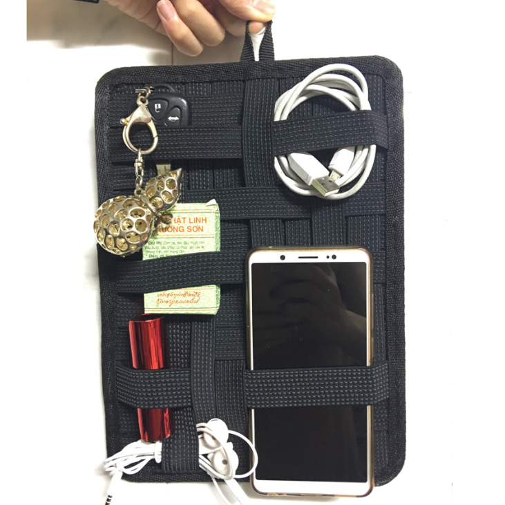 Multi-function Storage Board Elastic Band Computer Bag Data Line Mobile Phone Hard Disk Elastic Storage Bag