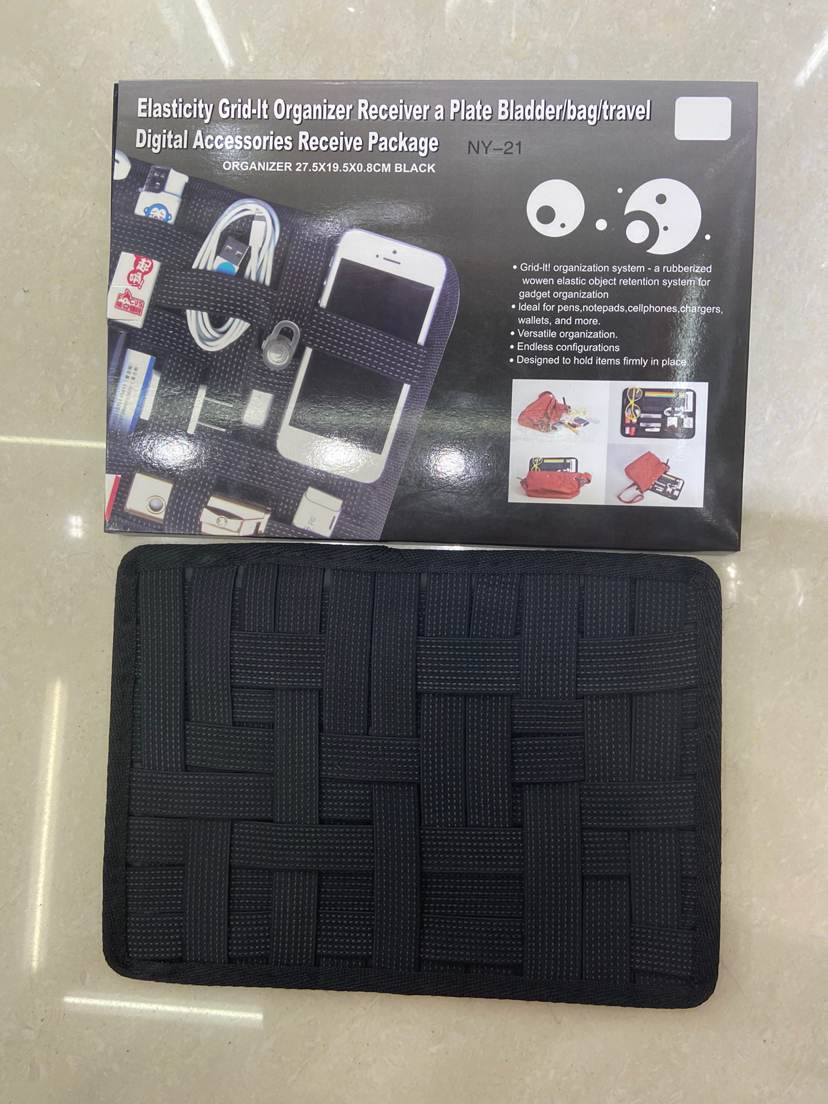 Multi-function Storage Board Elastic Band Computer Bag Data Line Mobile Phone Hard Disk Elastic Storage Bag
