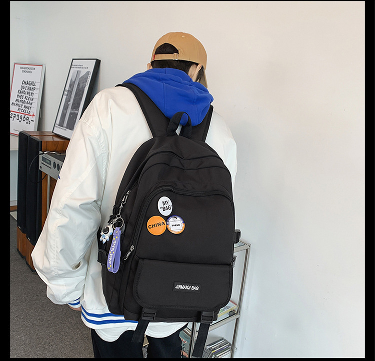 Computer Backpack Men's Large Capacity New Oxford Cloth Leisure Harajuku Style High School Student Bag Wholesale Backpack Men