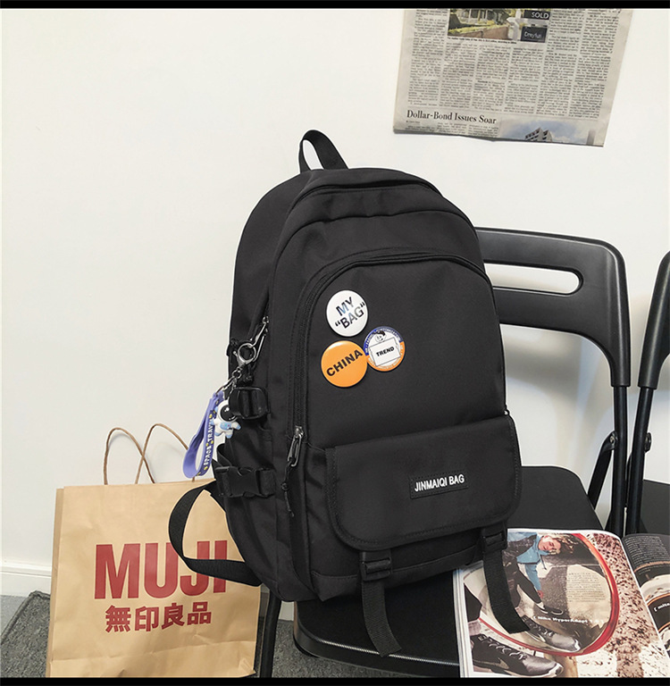Computer Backpack Men's Large Capacity New Oxford Cloth Leisure Harajuku Style High School Student Bag Wholesale Backpack Men