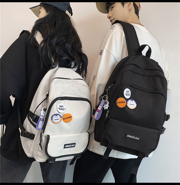 Computer Backpack Men's Large Capacity New Oxford Cloth Leisure Harajuku Style High School Student Bag Wholesale Backpack Men