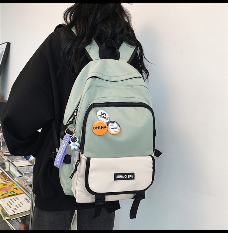 Computer Backpack Men's Large Capacity New Oxford Cloth Leisure Harajuku Style High School Student Bag Wholesale Backpack Men