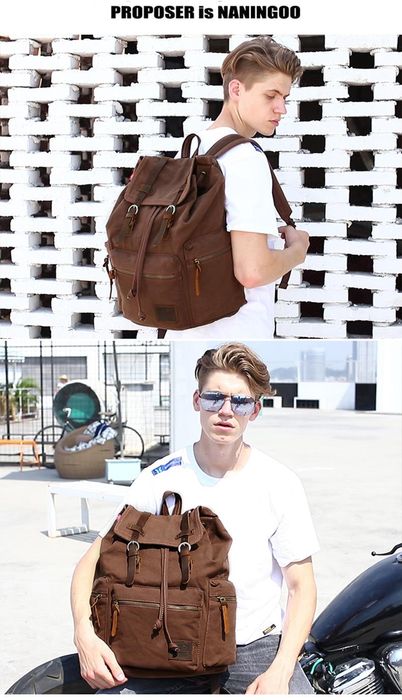 AugurSoaring Canvas Bag Retro Men's Bag Backpack Computer Bag Student Bag CrossBorder AugurSoaring Canvas Bag Retro Men's Bag Backpack Computer Bag Student Bag CrossBorder