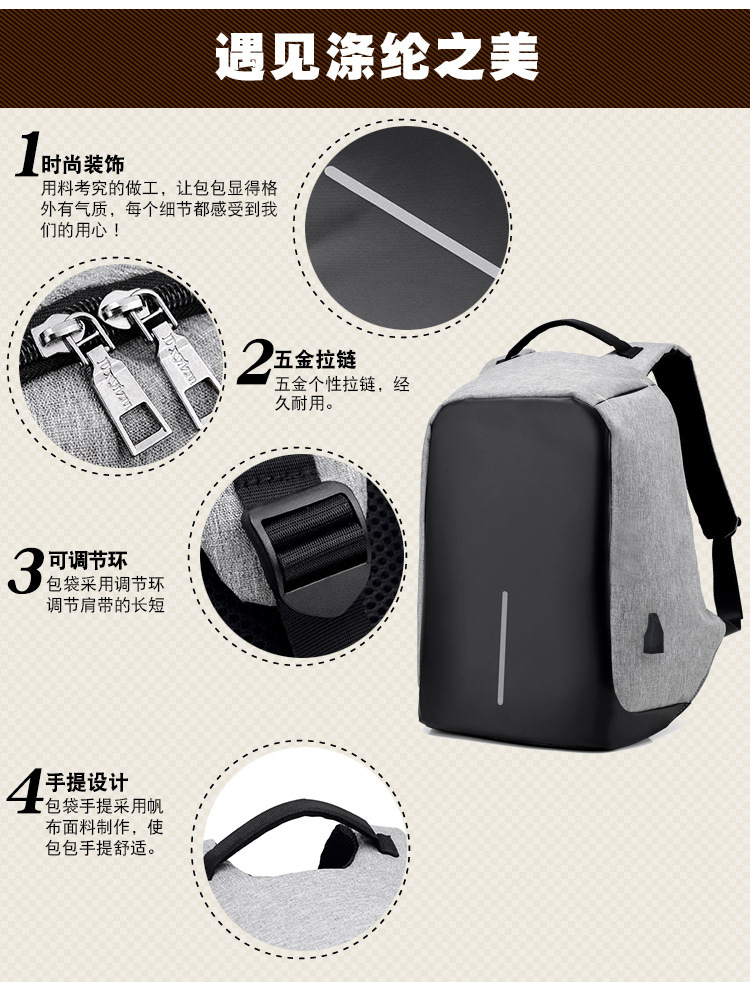 Exclusive for Cross-Border Anti-Theft Backpack Laptop Gift Bag 16-Inch Computer Backpack Casual USB Charging Travel Bag Exclusive for Cross-Border Anti-Theft Backpack Laptop Gift Bag 16-Inch Computer Backpack Casual USB Charging Travel Bag