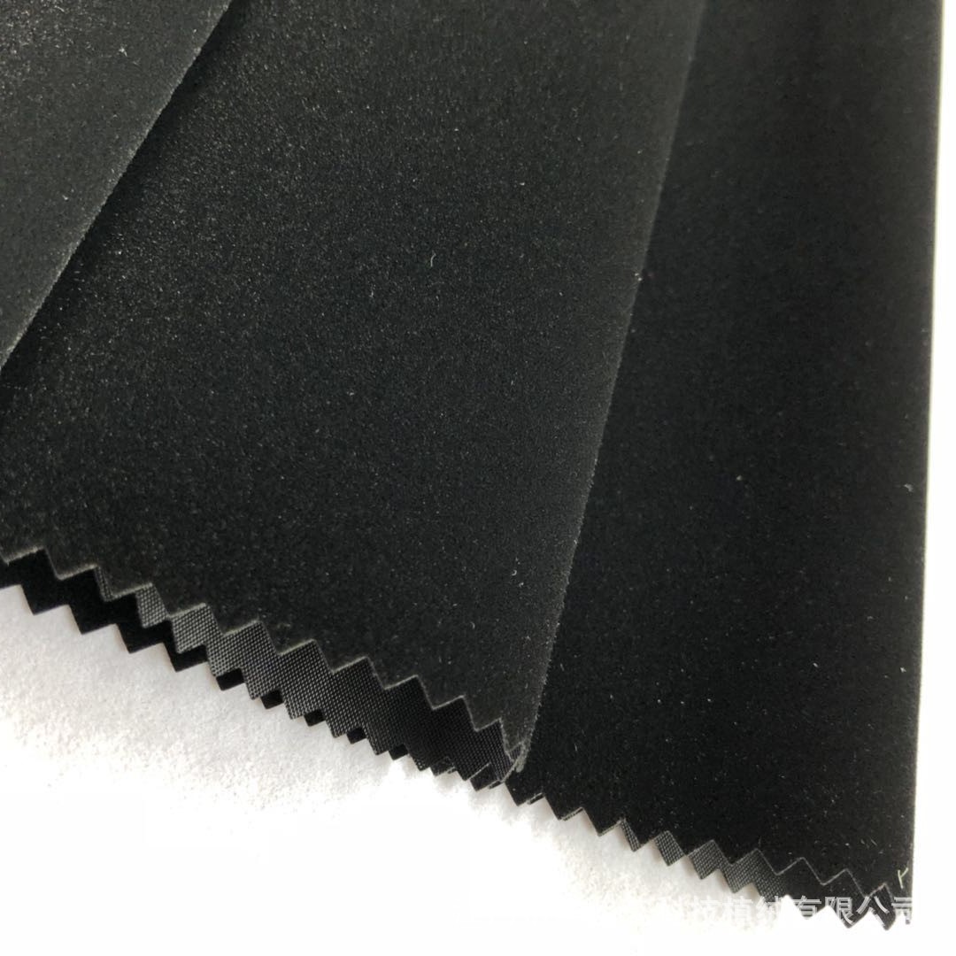 Supply Silk Cloth Bottom Flocking Cloth Black Waterproof Bottom Nylon Wool Mobile Phone Bag Flocking Cloth Computer Bag Flannel
