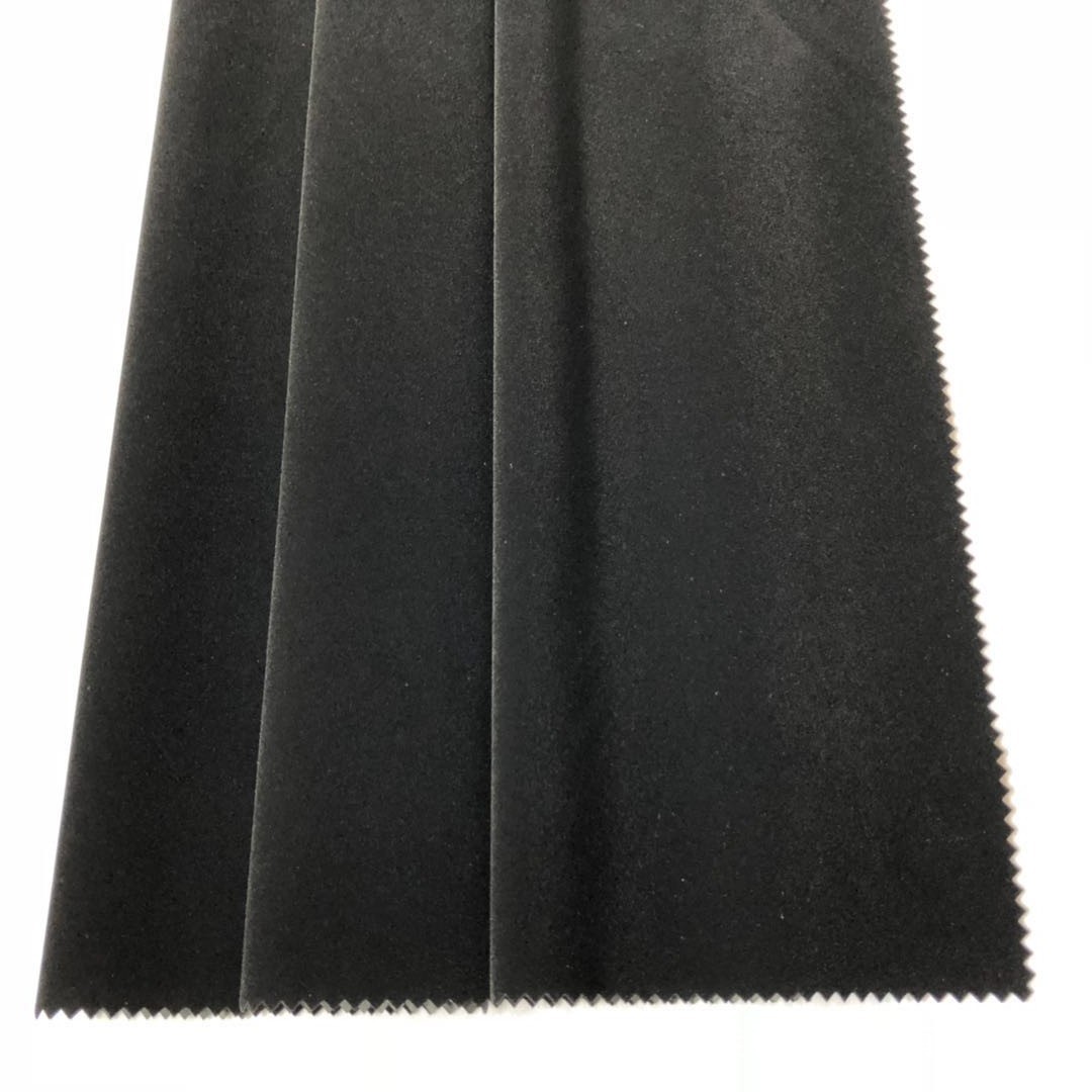 Supply Silk Cloth Bottom Flocking Cloth Black Waterproof Bottom Nylon Wool Mobile Phone Bag Flocking Cloth Computer Bag Flannel