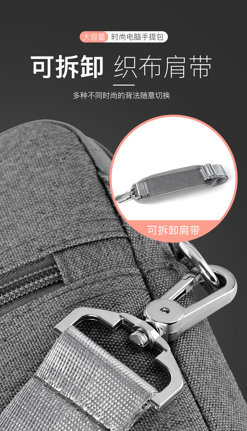 New Business Computer Bag Portable 14/15.6-Inch Briefcase Waterproof Anti-Seismic Large Capacity Notebook Bag Wholesale