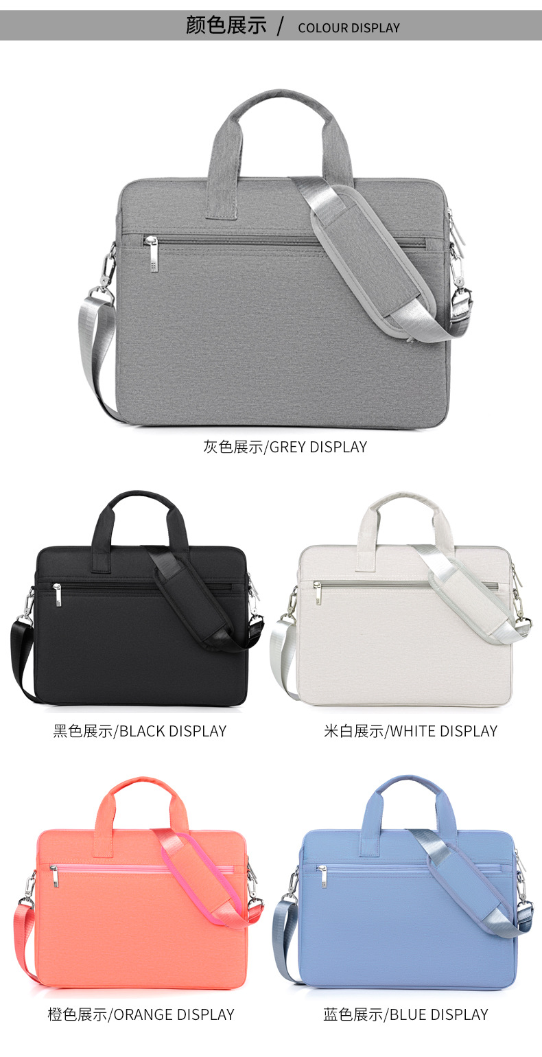 New Business Computer Bag Portable 14/15.6-Inch Briefcase Waterproof Anti-Seismic Large Capacity Notebook Bag Wholesale
