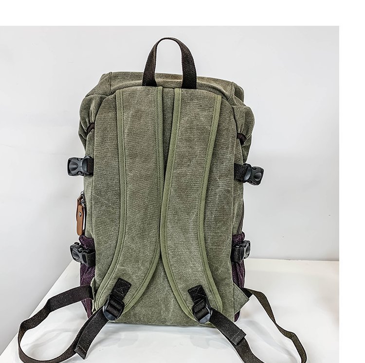Men's and Women's Backpack Fashion Trend Canvas Backpack Youth Computer Backpack College Students Bag Leisure Travel Bag