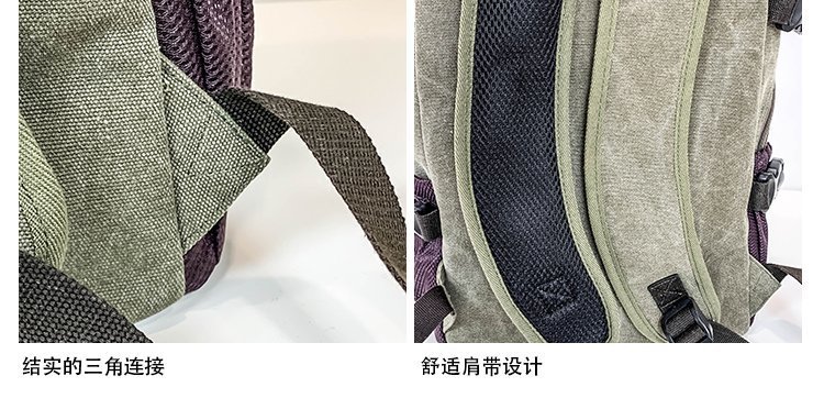 Men's and Women's Backpack Fashion Trend Canvas Backpack Youth Computer Backpack College Students Bag Leisure Travel Bag