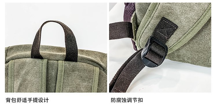 Men's and Women's Backpack Fashion Trend Canvas Backpack Youth Computer Backpack College Students Bag Leisure Travel Bag