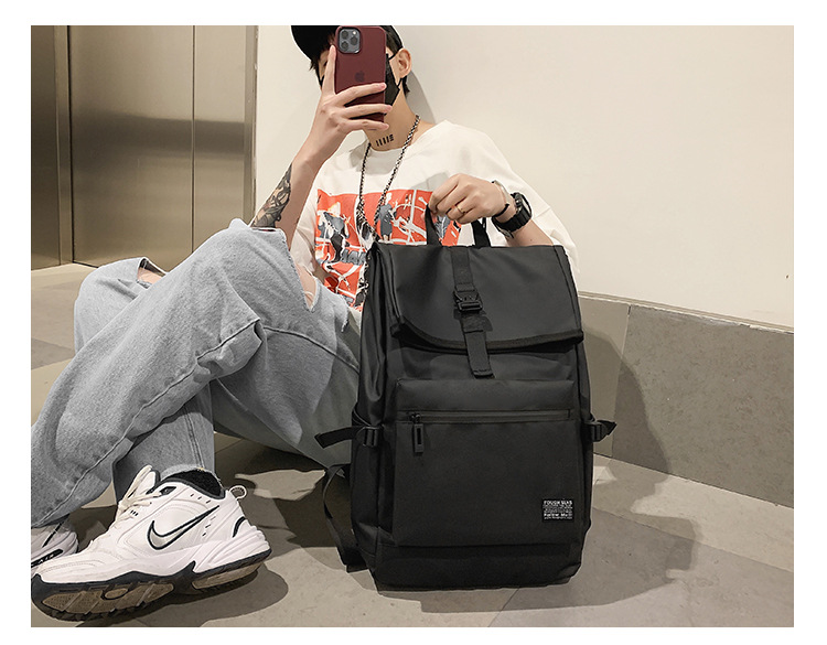 New Simple Backpack Men's Casual Travel Bag Computer Backpack Lightweight College Students Bag One Piece Dropshipping