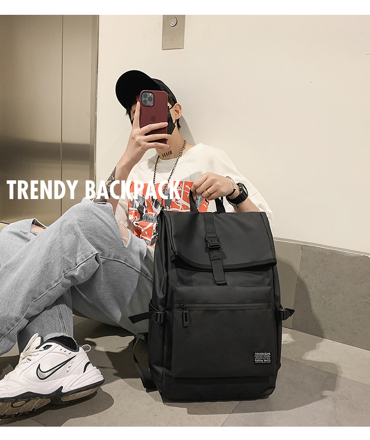 New Simple Backpack Men's Casual Travel Bag Computer Backpack Lightweight College Students Bag One Piece Dropshipping