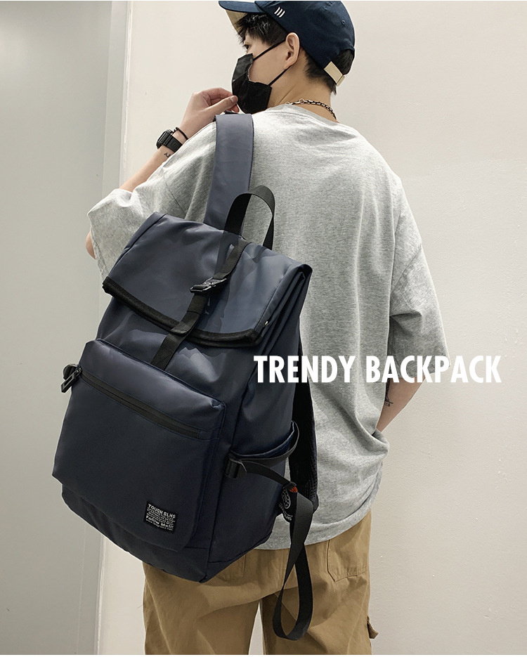 New Simple Backpack Men's Casual Travel Bag Computer Backpack Lightweight College Students Bag One Piece Dropshipping