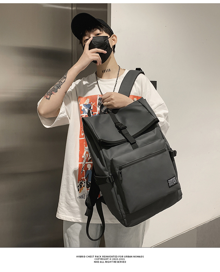 New Simple Backpack Men's Casual Travel Bag Computer Backpack Lightweight College Students Bag One Piece Dropshipping