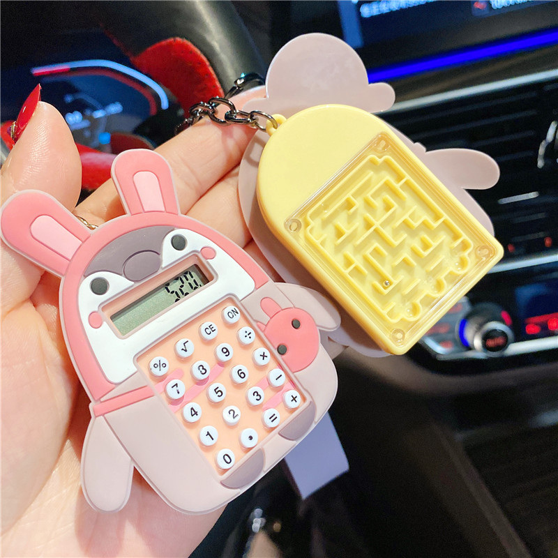 Internet Celebrity Educational Toys Maze Calculator Keychain Doll Mini Computer Pendant School Bag Bag Charm Tide