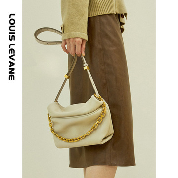 Cowhide Colorblock Tote Bag Female 2021winter New Shoulder Underarm Bag Commuter Computer Bag Handbags for Moms Tide