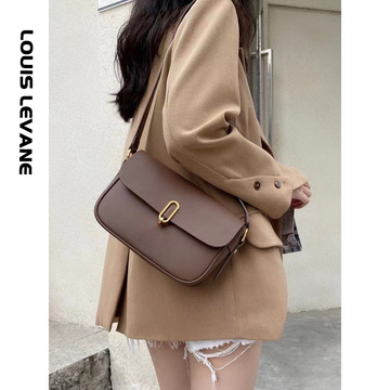 Cowhide Colorblock Tote Bag Female 2021winter New Shoulder Underarm Bag Commuter Computer Bag Handbags for Moms Tide