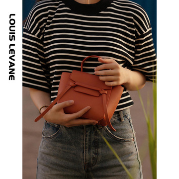 Cowhide Colorblock Tote Bag Female 2021winter New Shoulder Underarm Bag Commuter Computer Bag Handbags for Moms Tide