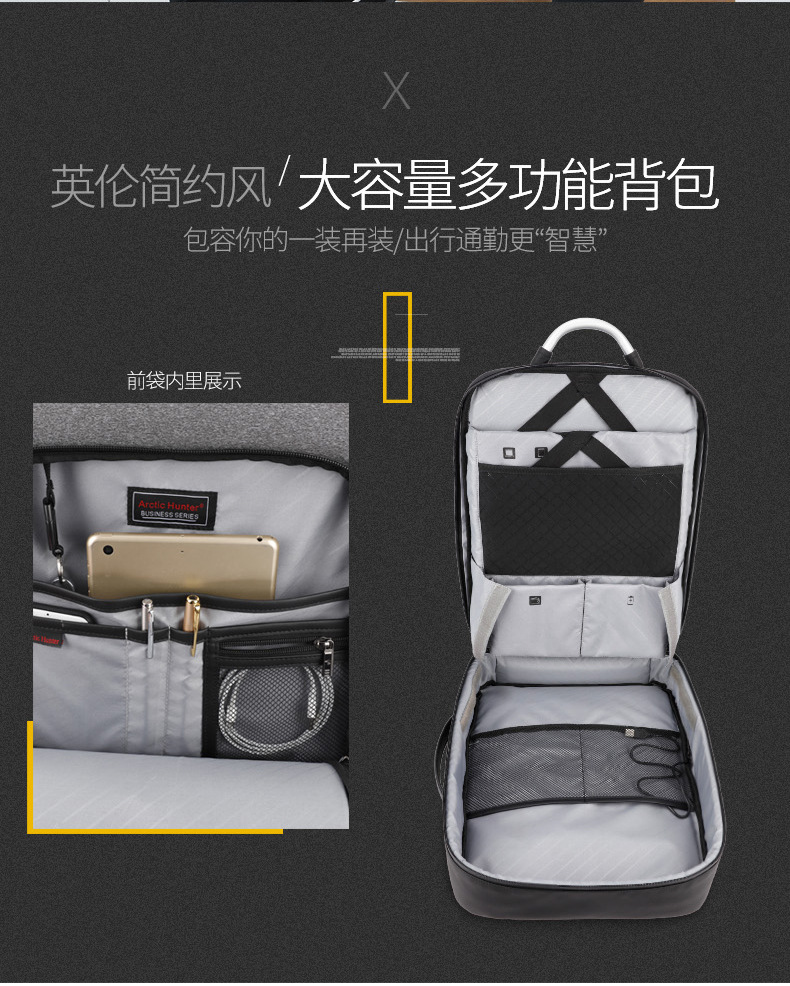 19 New Large Capacity Men's Backpack Oxford Cloth WearResistant Computer Bag Outdoor Travel Backpack Generation