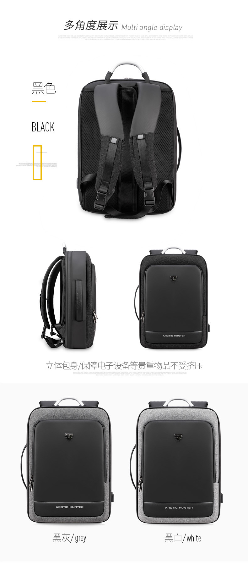 19 New Large Capacity Men's Backpack Oxford Cloth WearResistant Computer Bag Outdoor Travel Backpack Generation