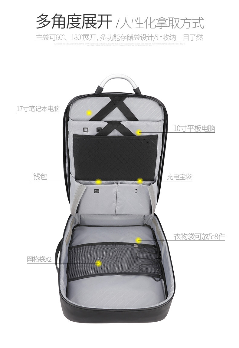 19 New Large Capacity Men's Backpack Oxford Cloth WearResistant Computer Bag Outdoor Travel Backpack Generation