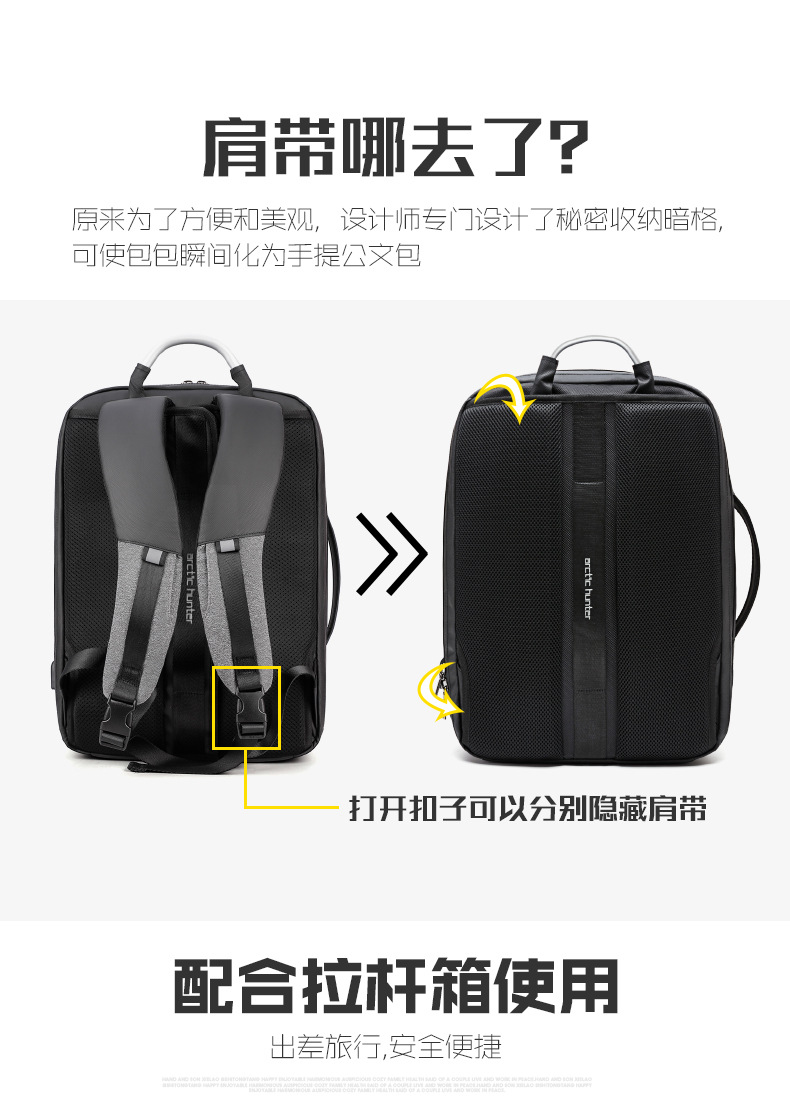 19 New Large Capacity Men's Backpack Oxford Cloth WearResistant Computer Bag Outdoor Travel Backpack Generation