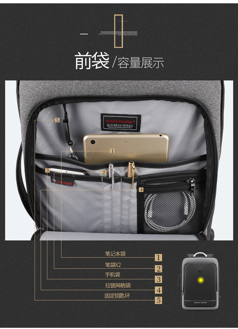 19 New Large Capacity Men's Backpack Oxford Cloth WearResistant Computer Bag Outdoor Travel Backpack Generation