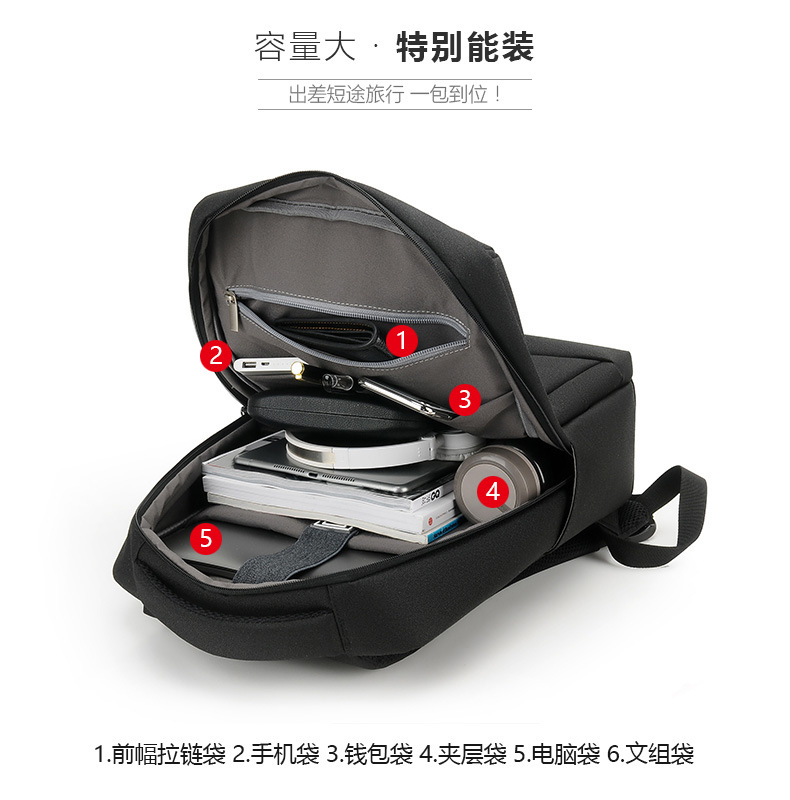 Cross-Border Supply Backpack Men's Business Backpack Large Capacity Computer Bag Waterproof Backpack Custom Delivery