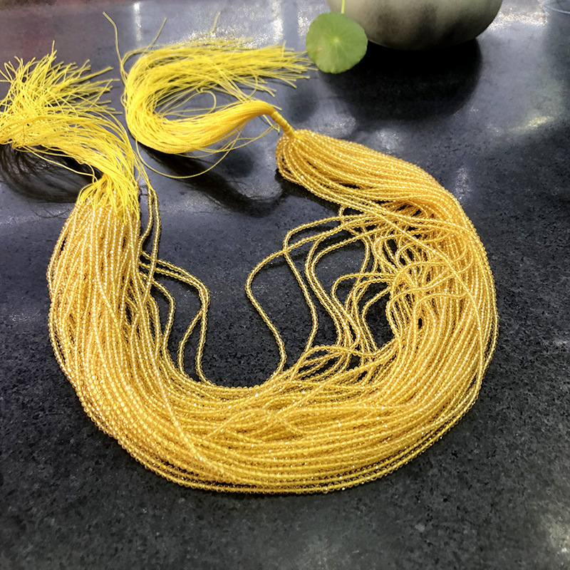 Golden Yellow Spinel near Natural Stone Semi-Finished Dish Beads Loose Beads Creative Bracelet Clavicle Chain DIY Accessories
