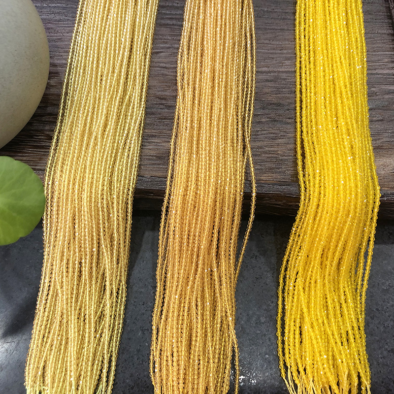 Golden Yellow Spinel near Natural Stone Semi-Finished Dish Beads Loose Beads Creative Bracelet Clavicle Chain DIY Accessories