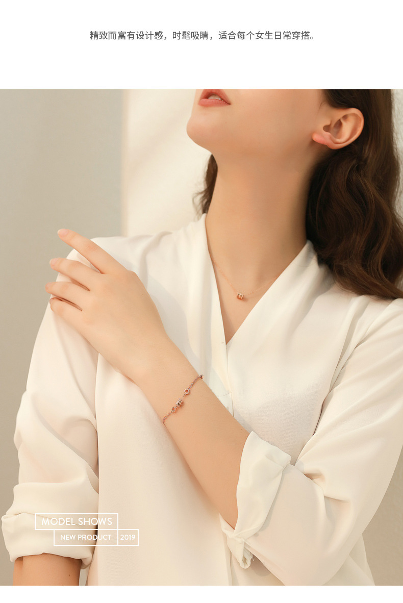 Small Waist Bracelet Female S925 Sterling Silver Bracelet 18K Rose Gold Yellow Gold Korean Simple Personalized Bracelet Ins Small Waist Bracelet Female S925 Sterling Silver Bracelet 18K Rose Gold Yellow Gold Korean Simple Personalized Bracelet Ins