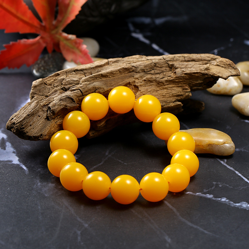 Imitation of the natural, new and old idea for bracelet chicken oil yellow bead chain men and women 's stall hot sell bracelet wholesale