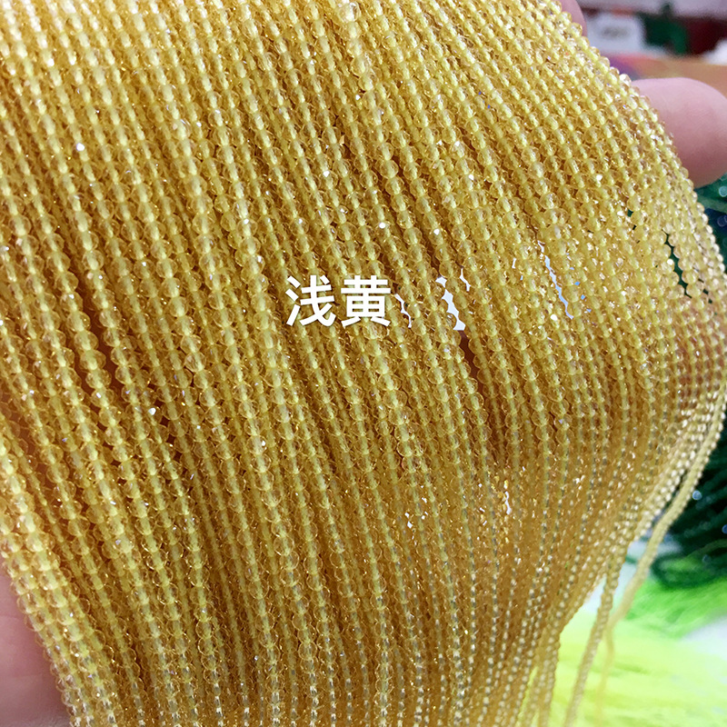 Light Yellow Spinel Personality Ornament Long Chain Hard Surface Polished near Natural Stone DIY Bracelet Clavicle Chain Accessories