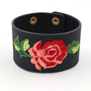 Factory Direct Sales Black Red Yellow Green Four-Color Woven Leather Bracelet Jamaica Reggae Leather Bracelet Wrist Ring