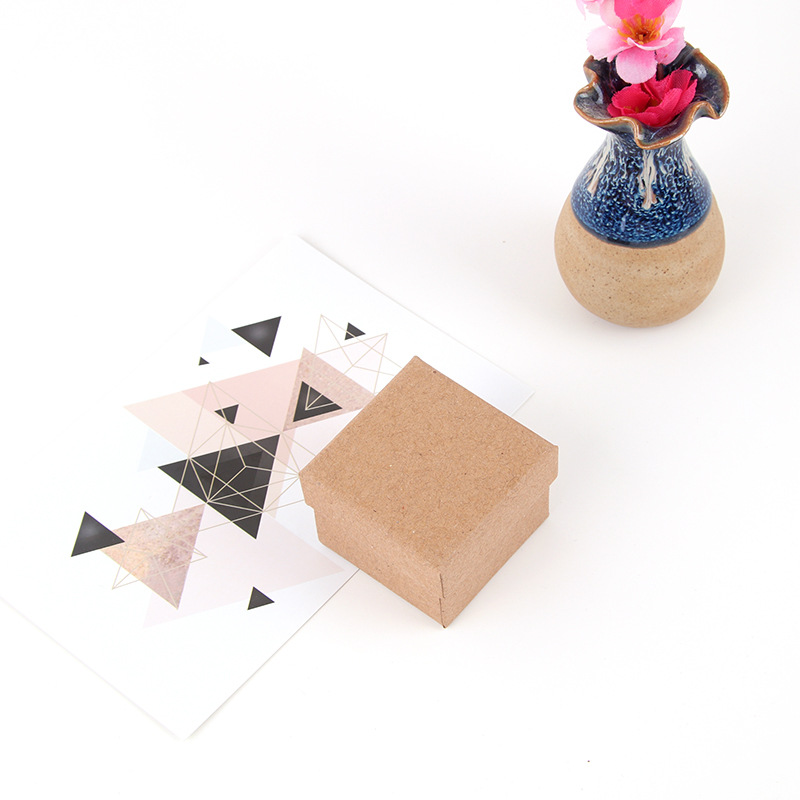 Manufacturers direct yellow cattle skin tiandi cover jewelry box bracelet ring necklace jewelry box custom logo