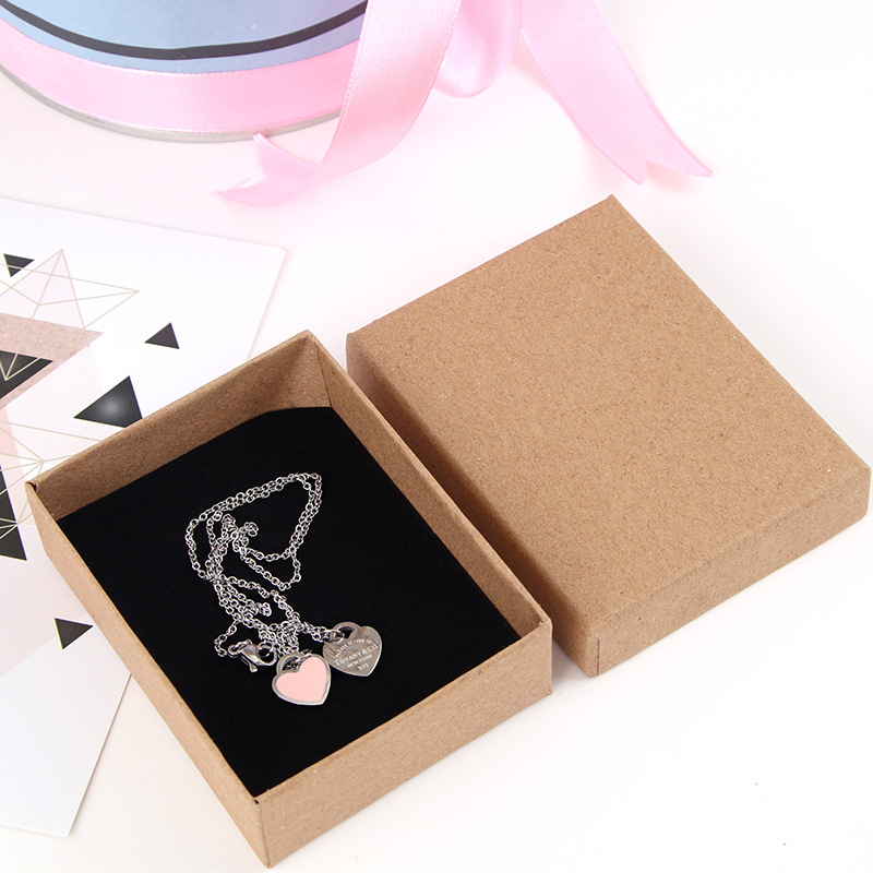 Manufacturers direct yellow cattle skin tiandi cover jewelry box bracelet ring necklace jewelry box custom logo Manufacturers direct yellow cattle skin tiandi cover jewelry box bracelet ring necklace jewelry box custom logo
