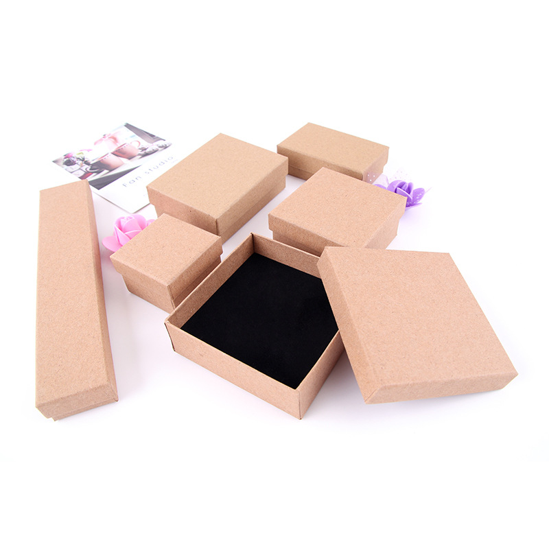 Manufacturers direct yellow cattle skin tiandi cover jewelry box bracelet ring necklace jewelry box custom logo Manufacturers direct yellow cattle skin tiandi cover jewelry box bracelet ring necklace jewelry box custom logo