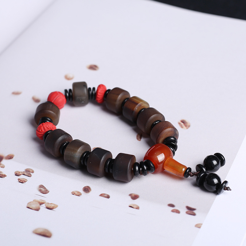 Natural silk agate string male fashion jewelry lovers a pair of female bracelet red yellow multicolored silk agate Natural silk agate string male fashion jewelry lovers a pair of female bracelet red yellow multicolored silk agate
