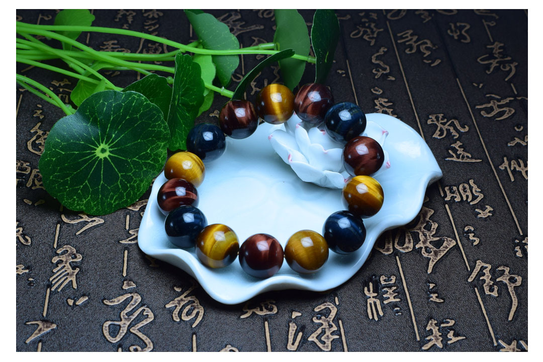 Fujingyuan Jewelry Natural Red Yellow Blue Three Colors Tiger-Eye Bracelet Tiger Eye Stone Agate Jade Bracelet Fujingyuan Jewelry Natural Red Yellow Blue Three Colors Tiger-Eye Bracelet Tiger Eye Stone Agate Jade Bracelet