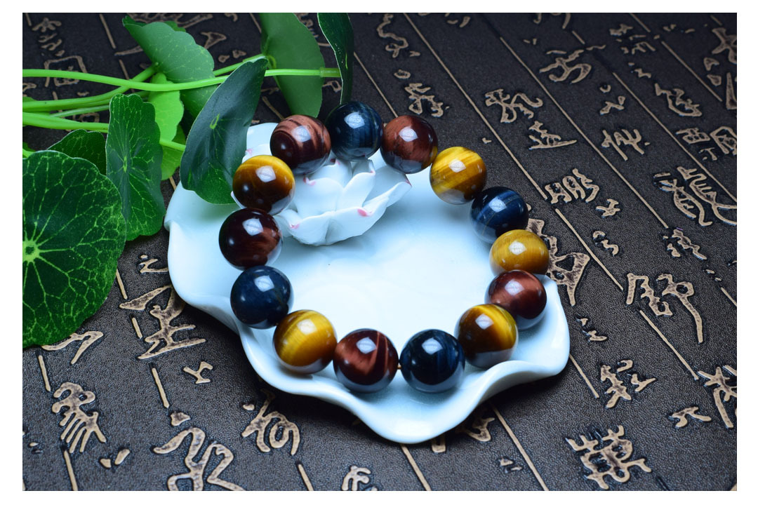 Fujingyuan Jewelry Natural Red Yellow Blue Three Colors Tiger-Eye Bracelet Tiger Eye Stone Agate Jade Bracelet Fujingyuan Jewelry Natural Red Yellow Blue Three Colors Tiger-Eye Bracelet Tiger Eye Stone Agate Jade Bracelet