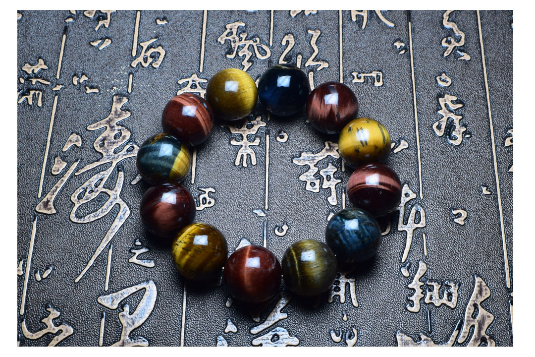 Fujingyuan Jewelry Natural Red Yellow Blue Three Colors Tiger-Eye Bracelet Tiger Eye Stone Agate Jade Bracelet Fujingyuan Jewelry Natural Red Yellow Blue Three Colors Tiger-Eye Bracelet Tiger Eye Stone Agate Jade Bracelet
