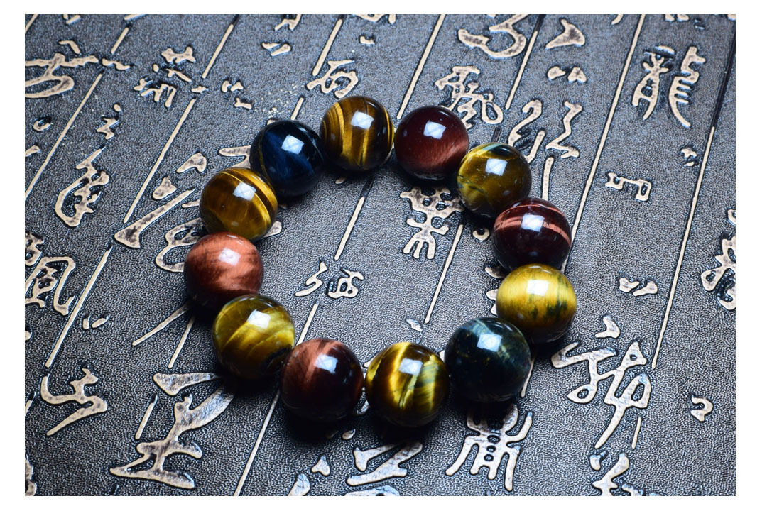 Fujingyuan Jewelry Natural Red Yellow Blue Three Colors Tiger-Eye Bracelet Tiger Eye Stone Agate Jade Bracelet Fujingyuan Jewelry Natural Red Yellow Blue Three Colors Tiger-Eye Bracelet Tiger Eye Stone Agate Jade Bracelet