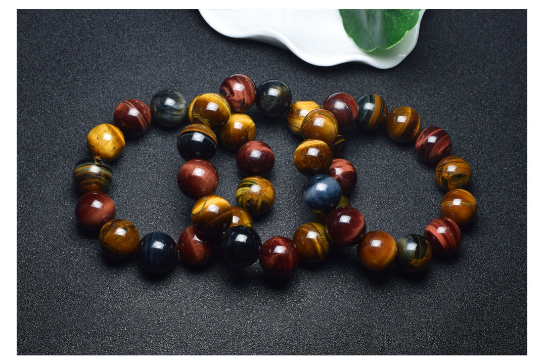 Fujingyuan Jewelry Natural Red Yellow Blue Three Colors Tiger-Eye Bracelet Tiger Eye Stone Agate Jade Bracelet Fujingyuan Jewelry Natural Red Yellow Blue Three Colors Tiger-Eye Bracelet Tiger Eye Stone Agate Jade Bracelet