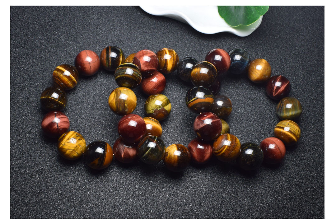 Fujingyuan Jewelry Natural Red Yellow Blue Three Colors Tiger-Eye Bracelet Tiger Eye Stone Agate Jade Bracelet Fujingyuan Jewelry Natural Red Yellow Blue Three Colors Tiger-Eye Bracelet Tiger Eye Stone Agate Jade Bracelet